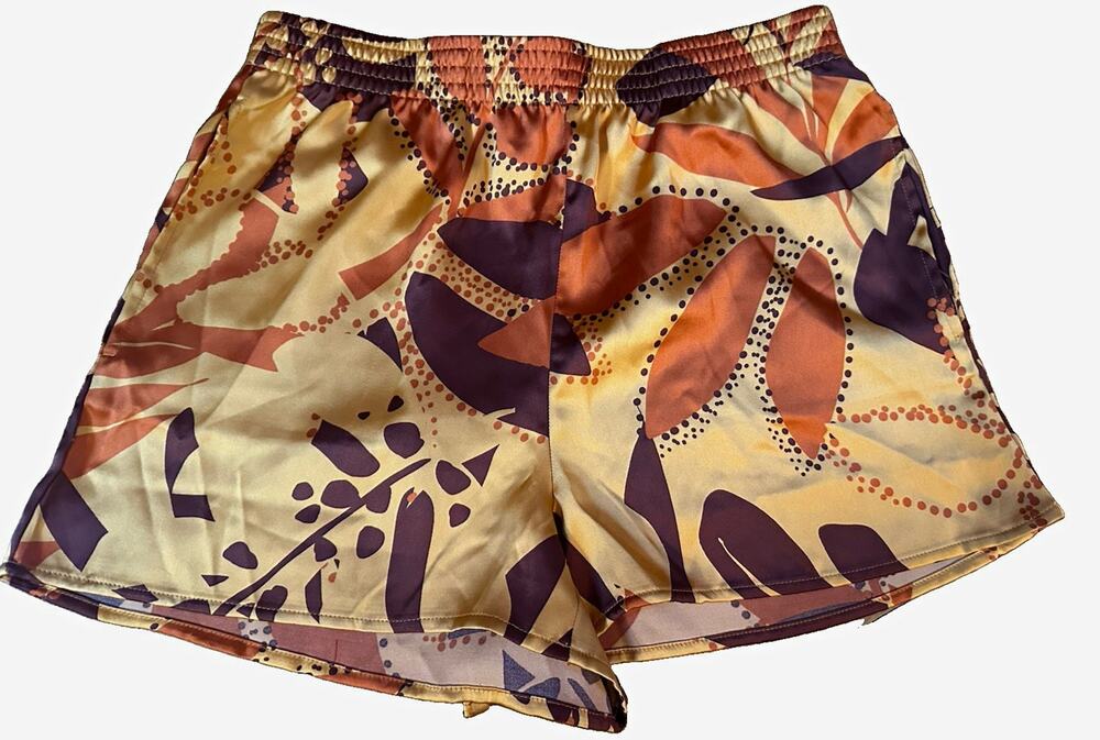 House of Harlow 1960 Womens Athletic Shorts Multicolor Abstract Pull On Sz S